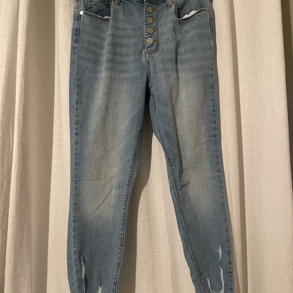 Stylish High-Rise Blue Jeans for Women